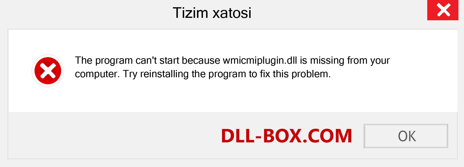 wmicmiplugin.dll fayli yo'qolganmi?. Windows 7, 8, 10 uchun yuklab olish - Windowsda wmicmiplugin dll etishmayotgan xatoni tuzating, rasmlar, rasmlar